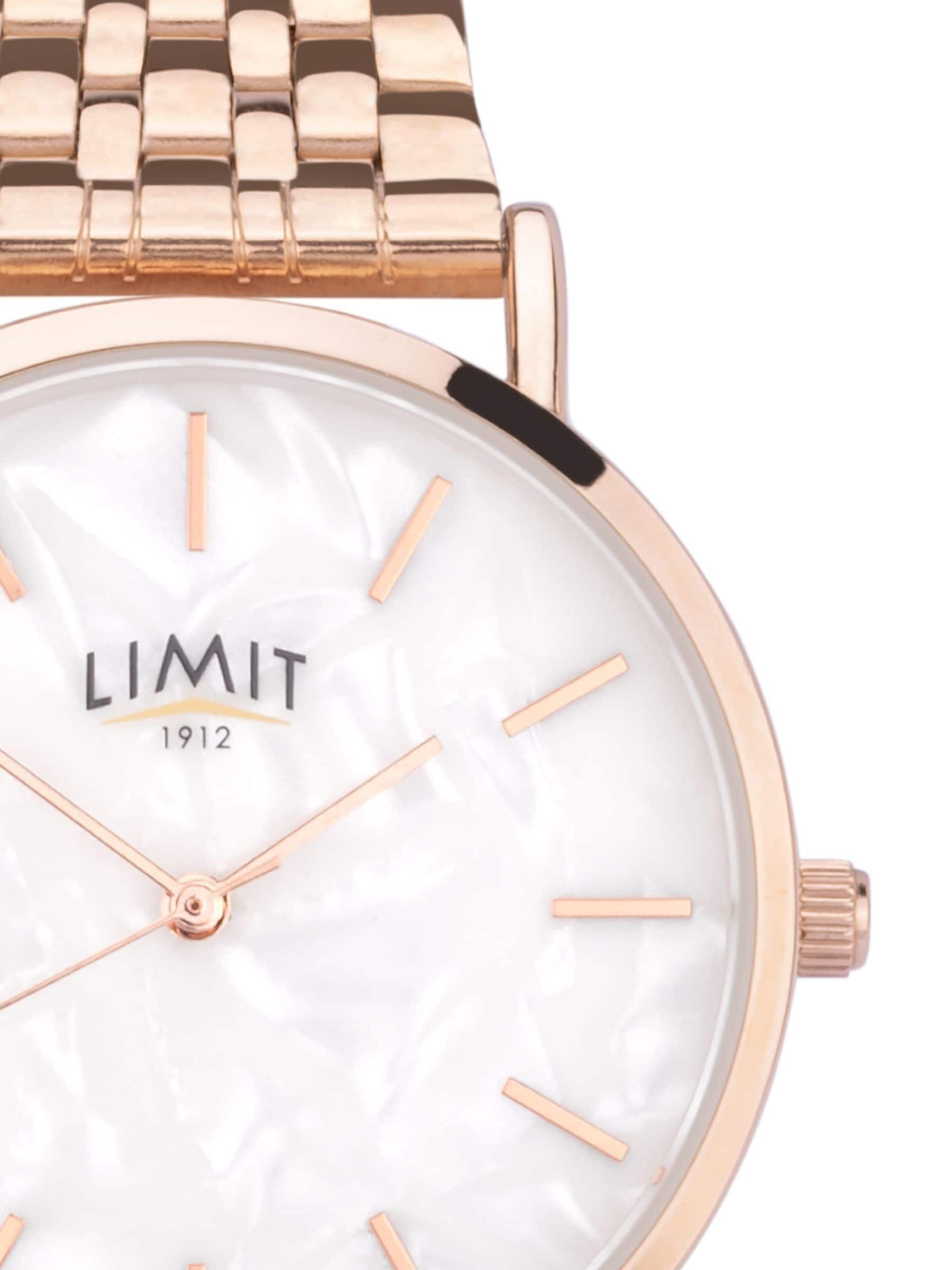 Limit Gold 35mm Round Analogue Watch With Bracelet