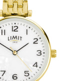 Limit gold round analogue watch with bracelet 30mm, UK version