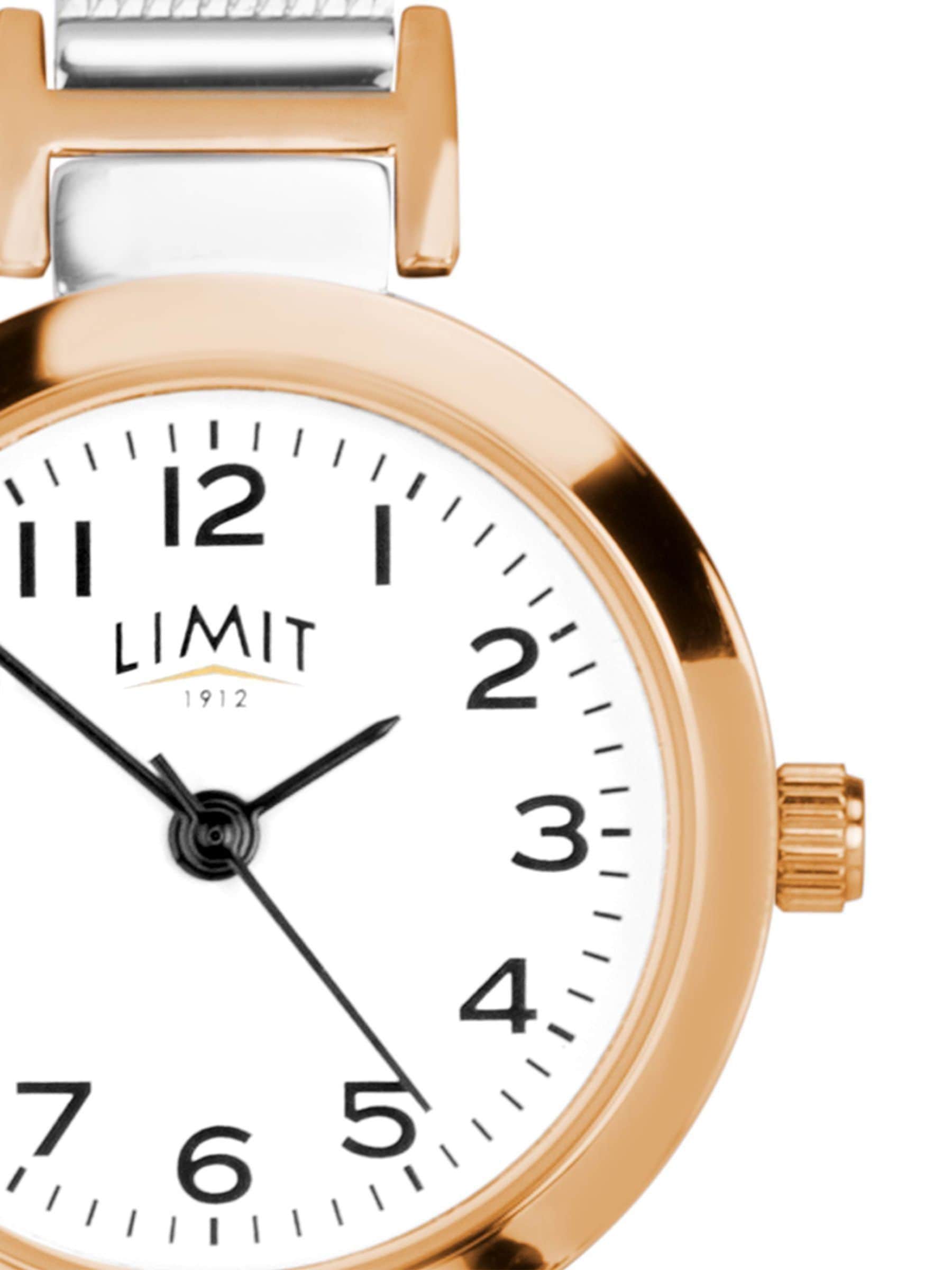 25mm Round Rose Gold Tone and Silver Analogue Watch with Mesh Strap for Women