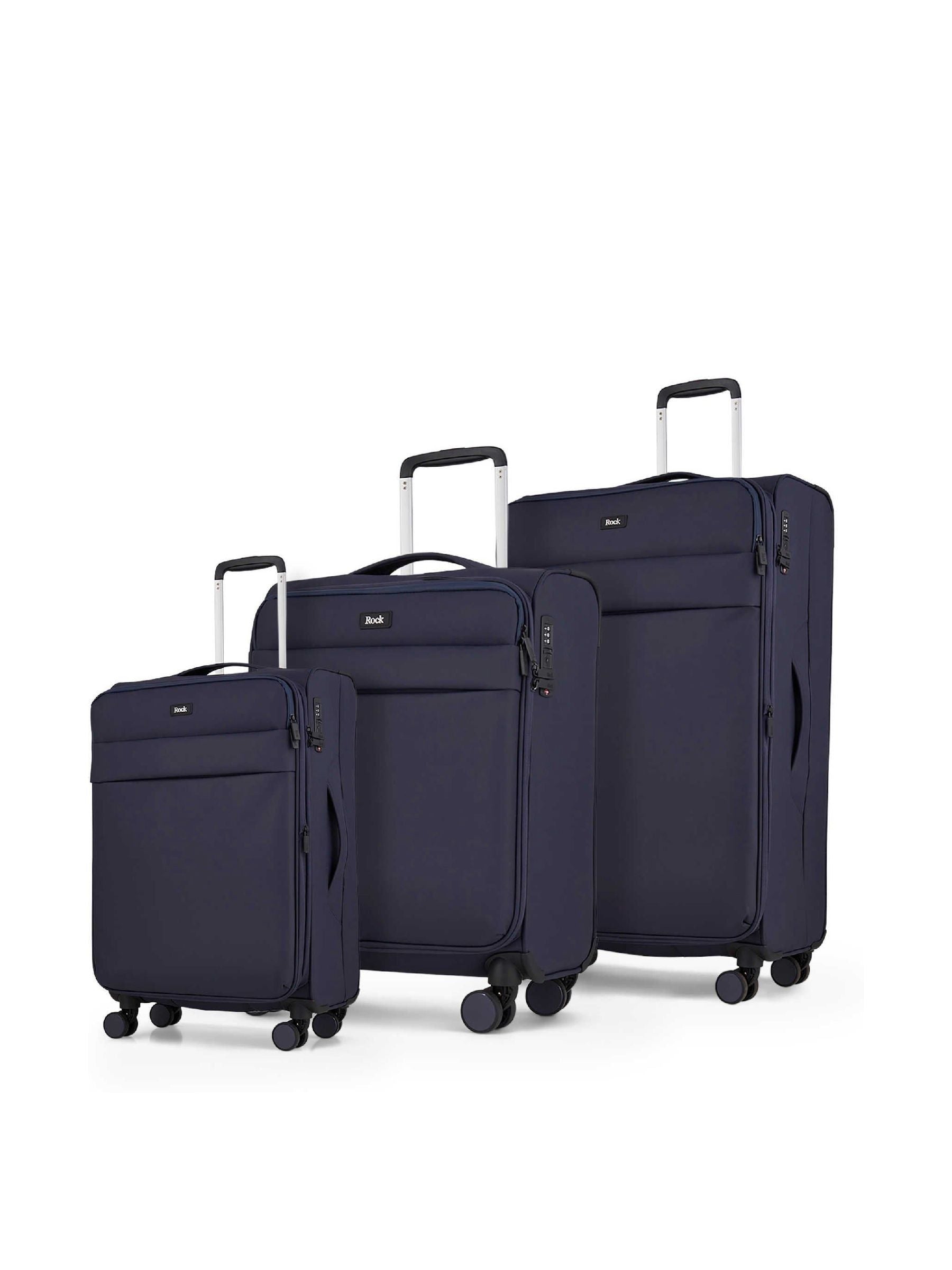 Rock Luggage Blue Suitcases Set 3 Piece