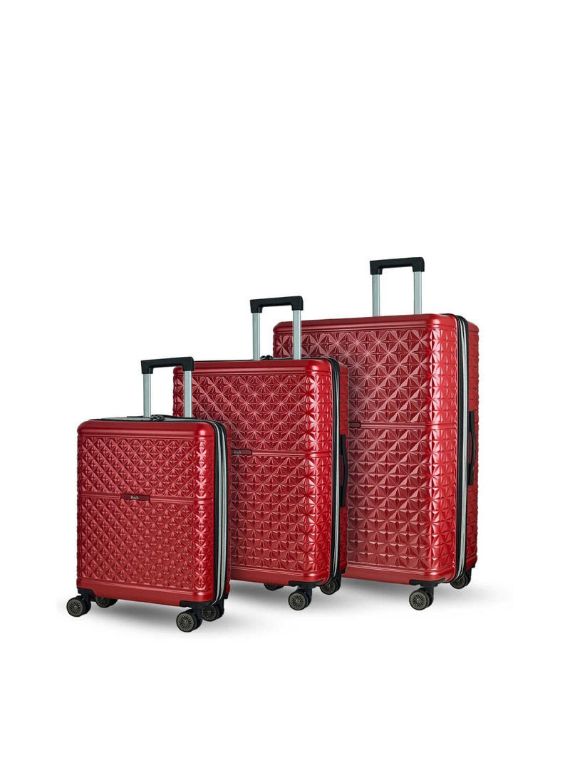 Rock Luggage Red Maya Suitcases Set 3 Piece