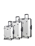 Rock Luggage White Alpine Suitcases Set 3 Piece
