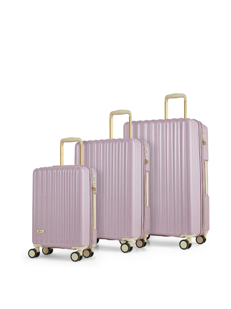Rock Luggage Purple Primrose Suitcases Set 3 Piece