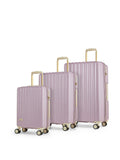 Rock Luggage Purple Primrose Suitcases Set 3 Piece