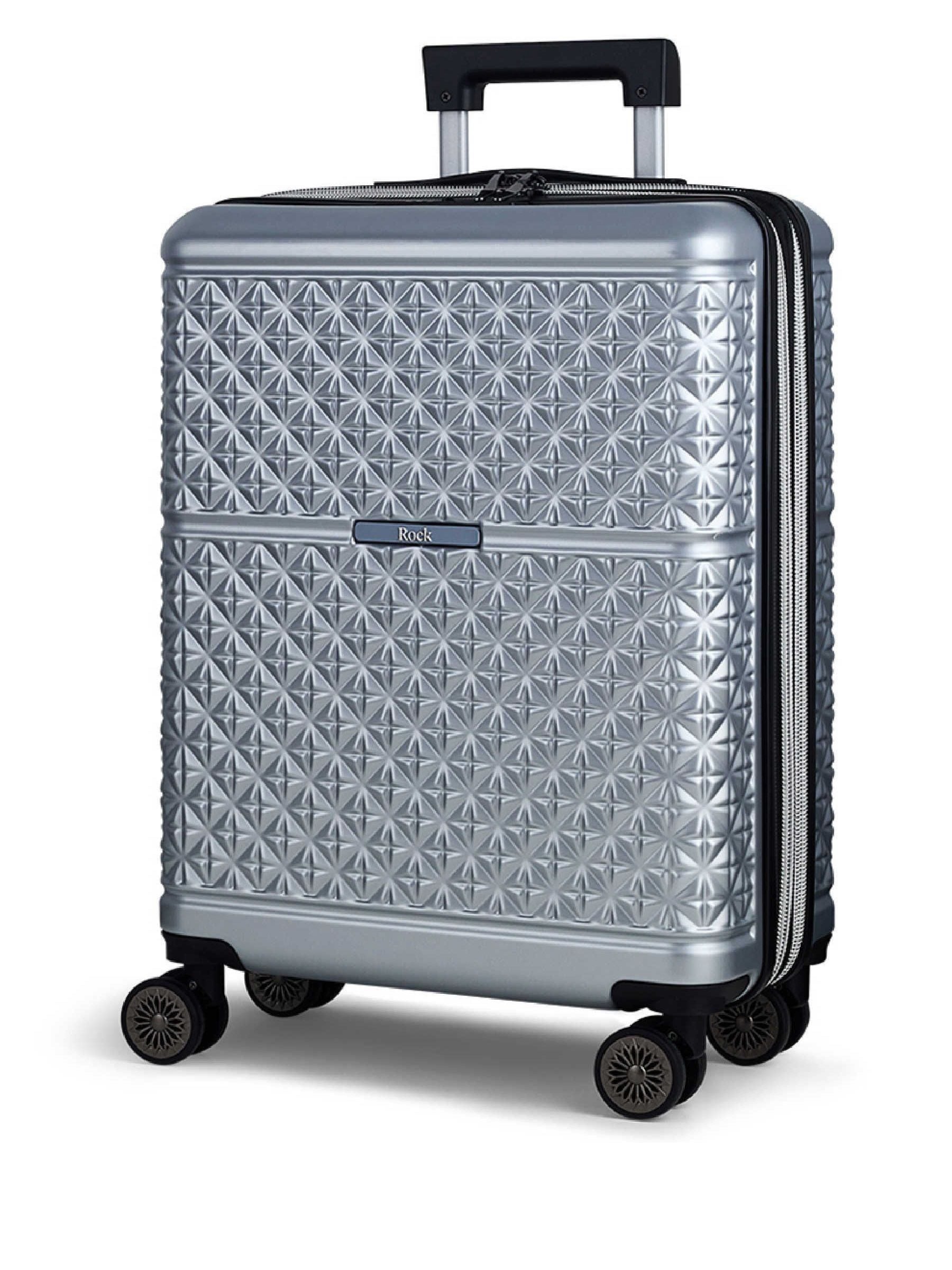 Rock Maya silver cabin suitcase, imported from the UK
