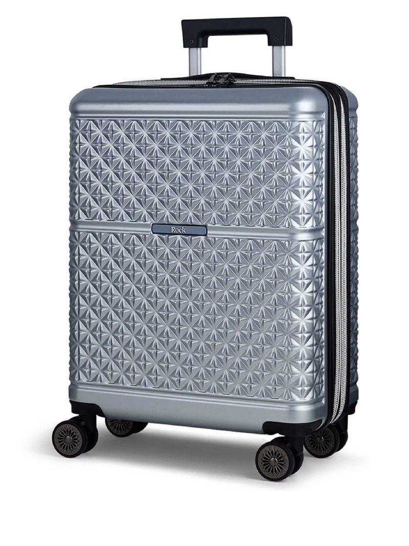 Rock Maya silver cabin suitcase, imported from the UK