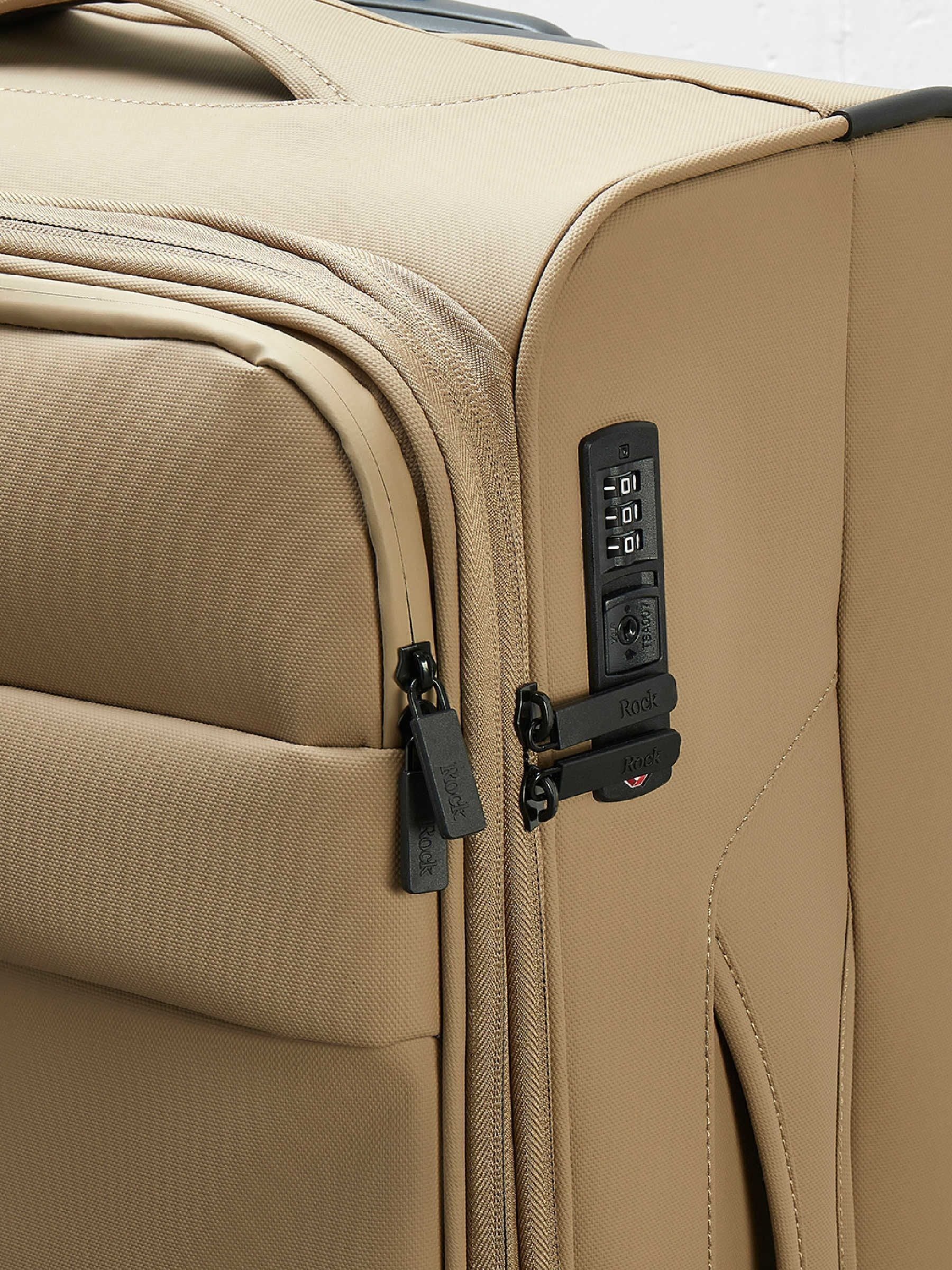 Rock nude 3-piece travel suitcase set (British brand)