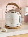 Cream With Pink Hearts Malvern Kettle