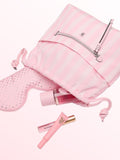 Victoria's Secret Iconic Stripe Pink Cinch Makeup Bag