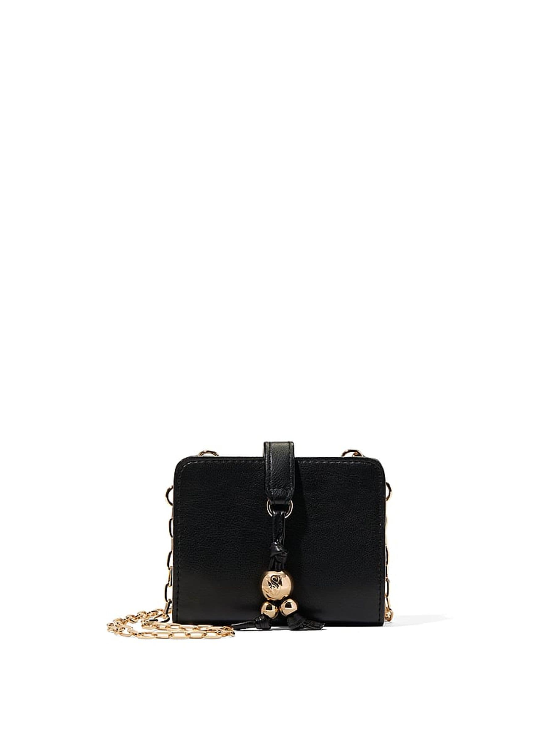 Victoria's Secret black nappa convertible chain wallet, imported from the UK