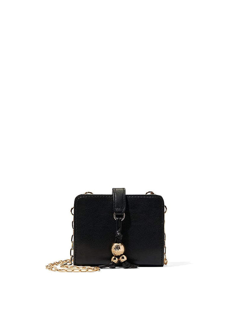 Victoria's Secret black nappa convertible chain wallet, imported from the UK