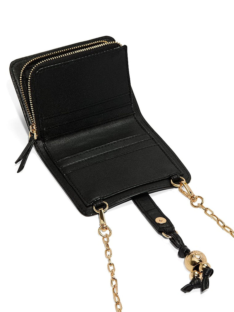 Victoria's Secret black nappa convertible chain wallet, imported from the UK