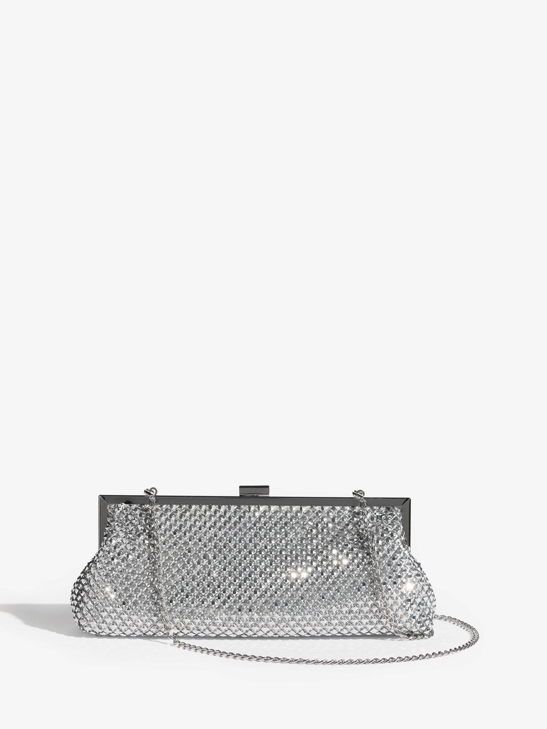 Friends Like These silver chain mail clutch bag - British product