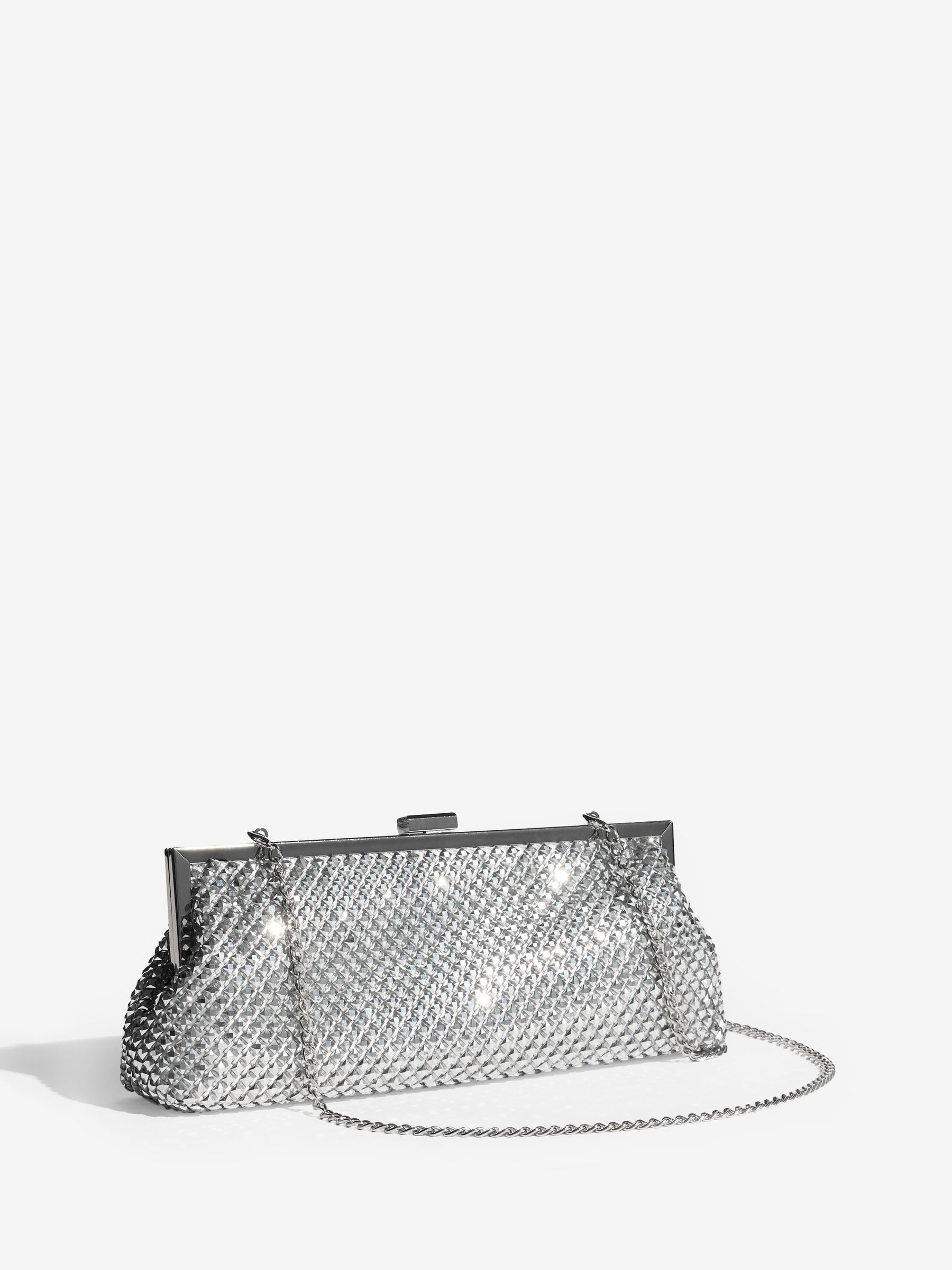 Friends Like These silver chain mail clutch bag - British product