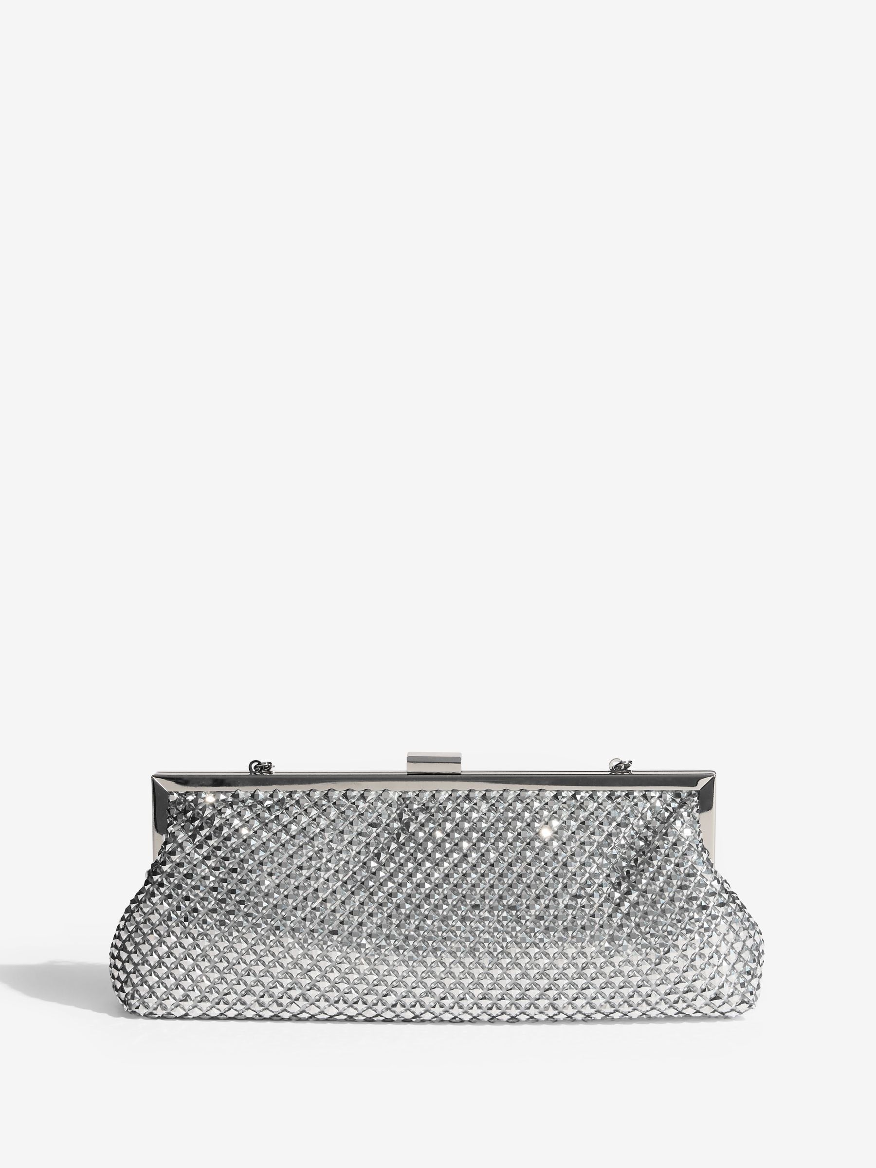 Friends Like These silver chain mail clutch bag - British product