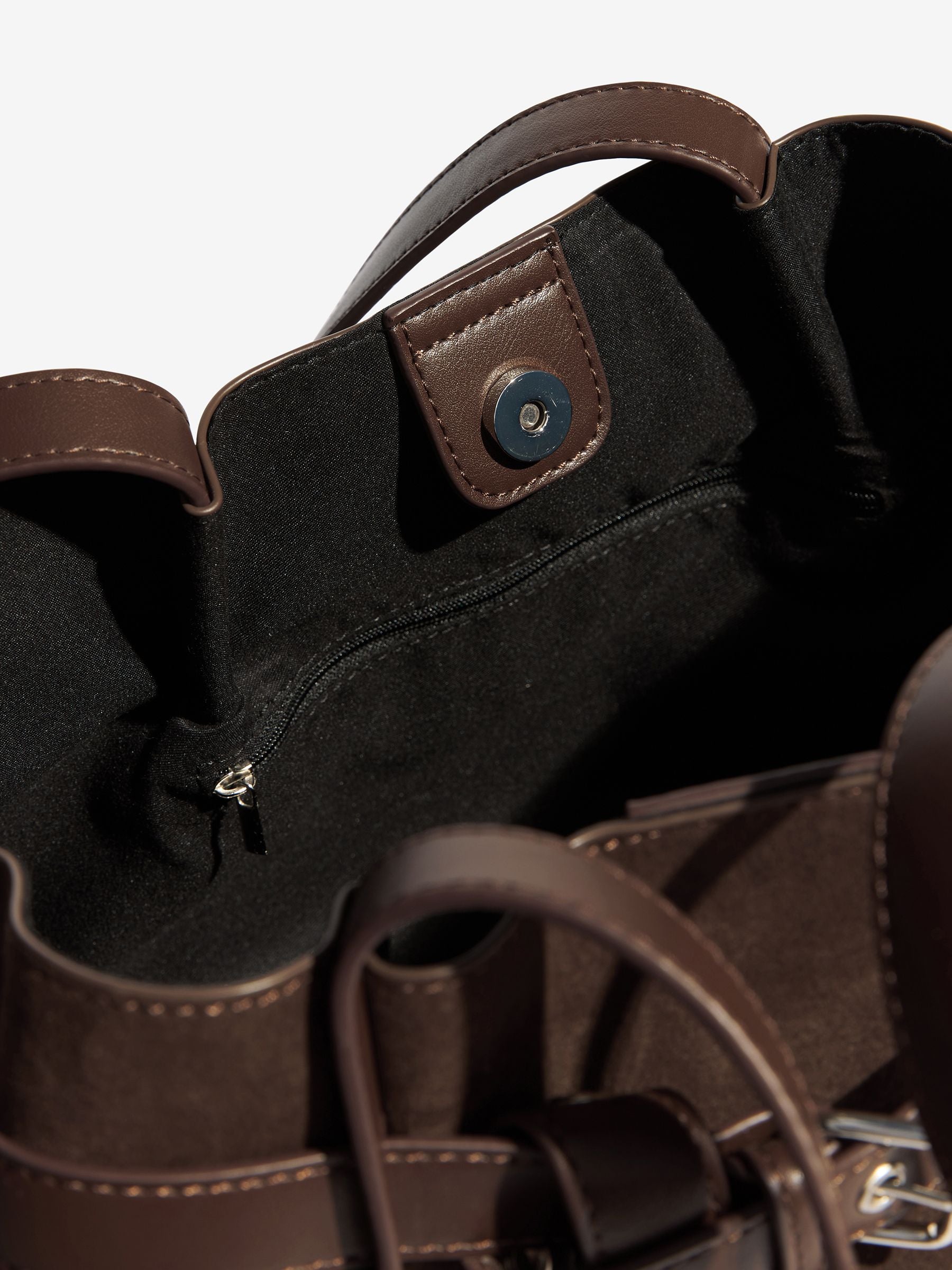 Friends Like These chocolate brown faux suede tote bag (British brand)