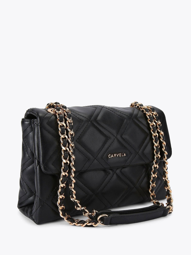 Carvela Rosa chain shoulder bag in black - British product