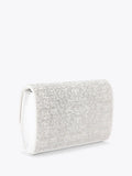 Carvela white Gala clutch bag with faux pearl and crystal (British brand)