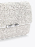 Carvela white Gala clutch bag with faux pearl and crystal (British brand)