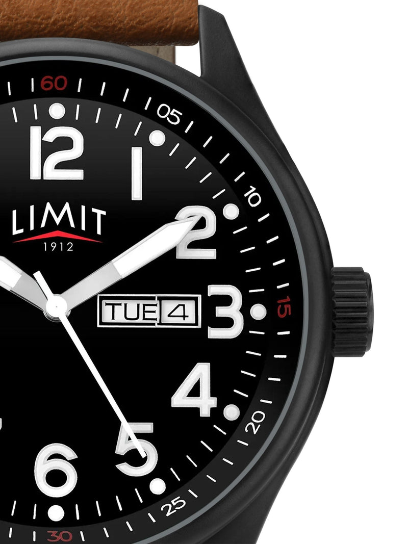 Limit brown pilot analogue watch 43mm, UK version