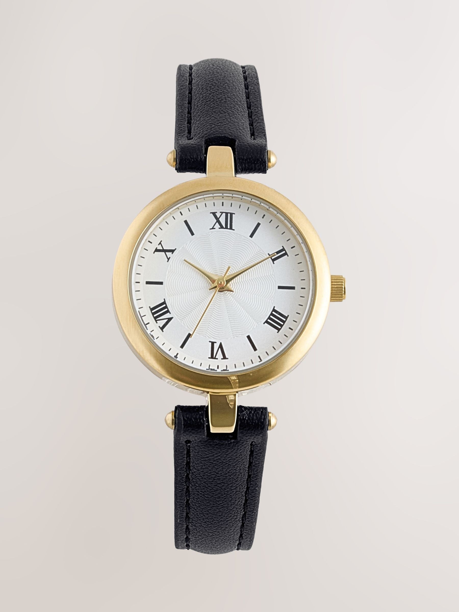 Watch with black strap bar shoulder design 3cm, (British brand)