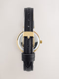 Watch with black strap bar shoulder design 3cm, (British brand)