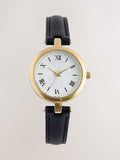 Watch with black strap bar shoulder design 3cm, (British brand)