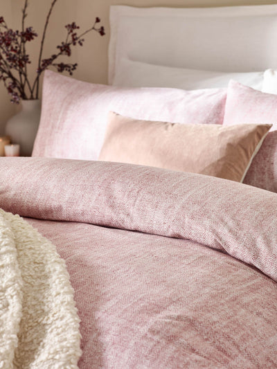 100% Brushed Cotton Duvet Cover Set with Oxford Edge Pillowcases