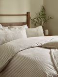 Holme Stripe Brushed Cotton Duvet Cover Set (British brand)