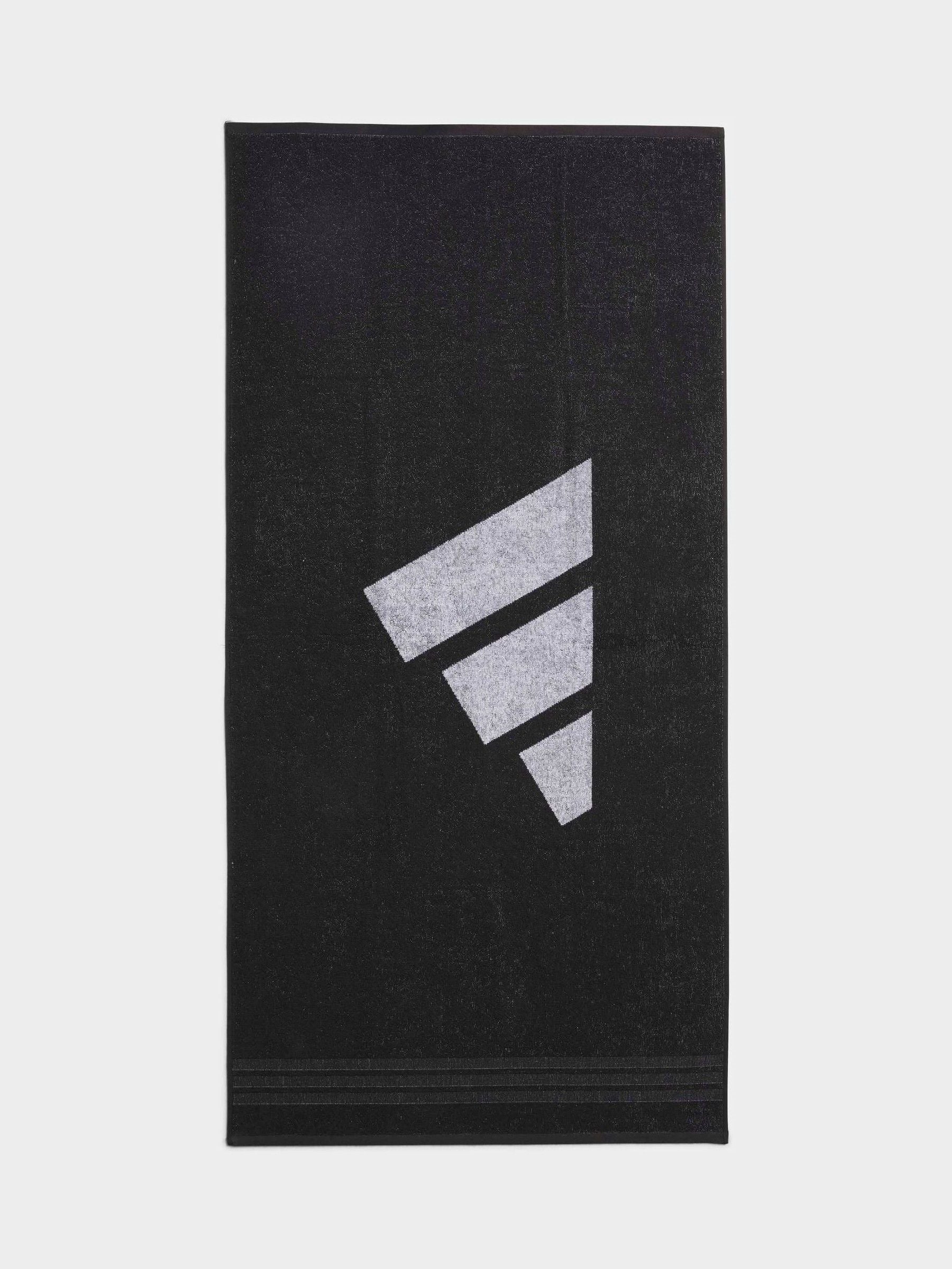 adidas black performance large towel, UK version