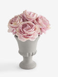 Shabby Chic pink artificial peonies in urn, UK version
