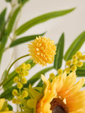 Lucy Tiffney pink artificial sunflower bunch 65cm, UK version