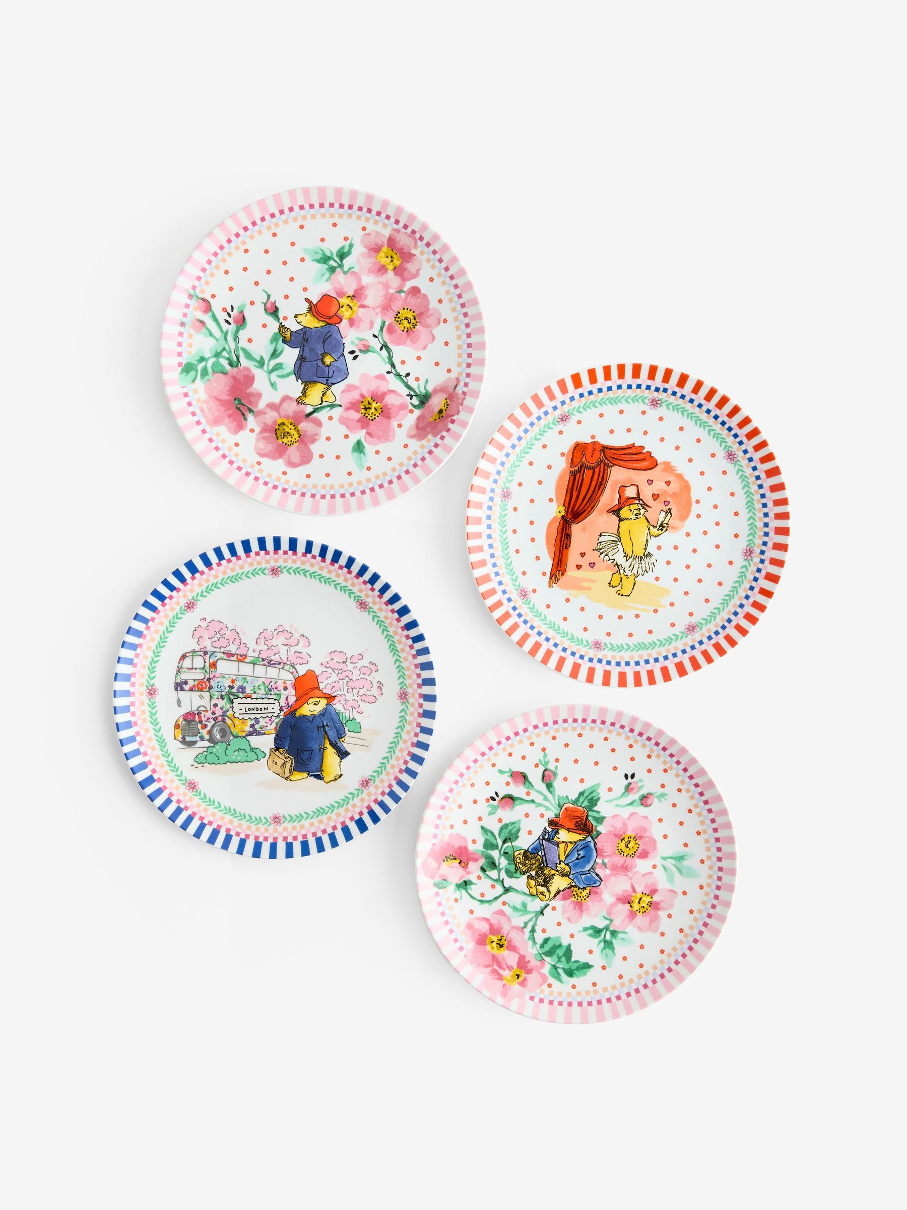 Cath Kidston pink Paddington Blossom side plates - British product