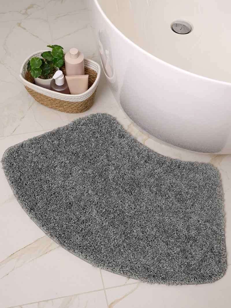My Rug Buddy Black Shaggy Bath Mat 50x80
