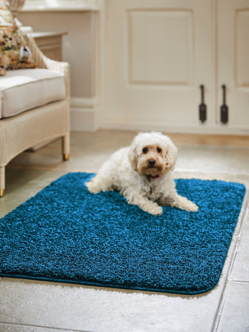 Howler & Scratch Teal Shaggy Pet Mat