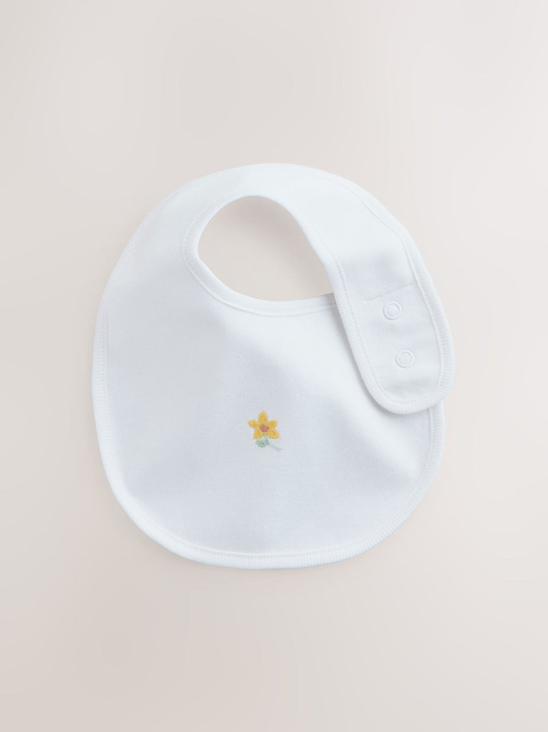 Baby bibs 5 pack pink and white cotton - British product