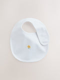 Baby bibs 5 pack pink and white cotton - British product