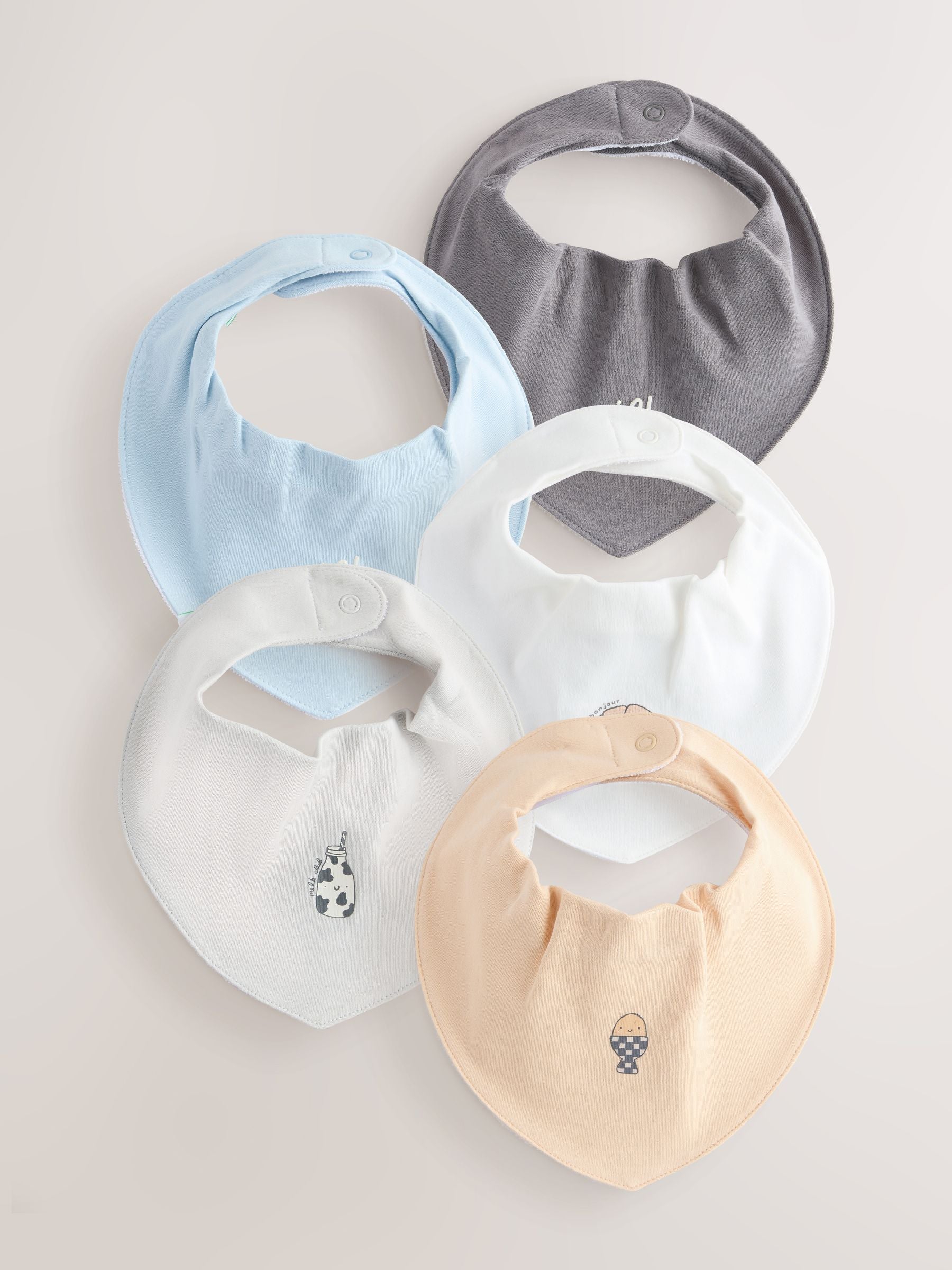 Blue Milk Club baby bibs 5 pack (British brand)