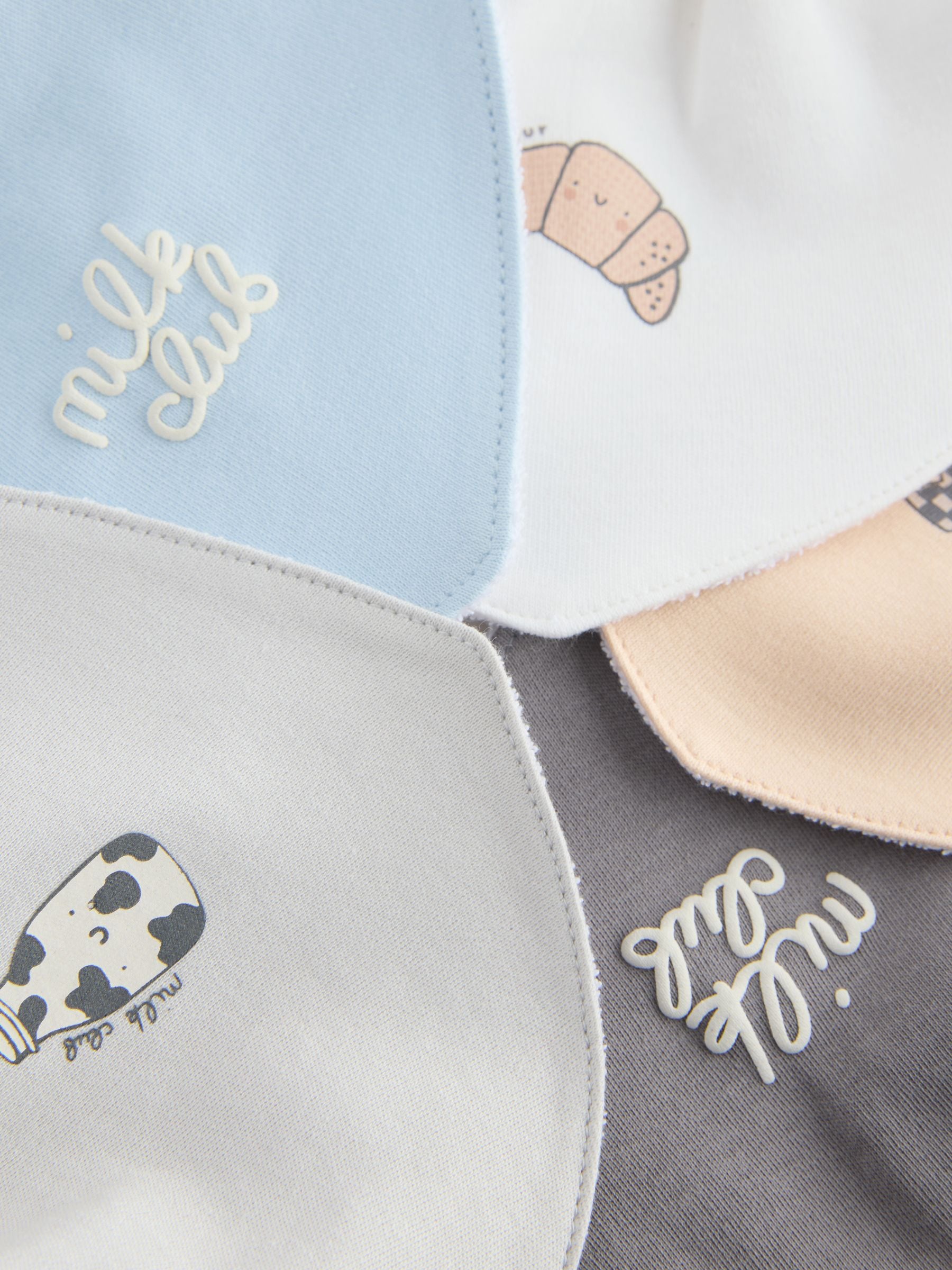 Blue Milk Club baby bibs 5 pack (British brand)