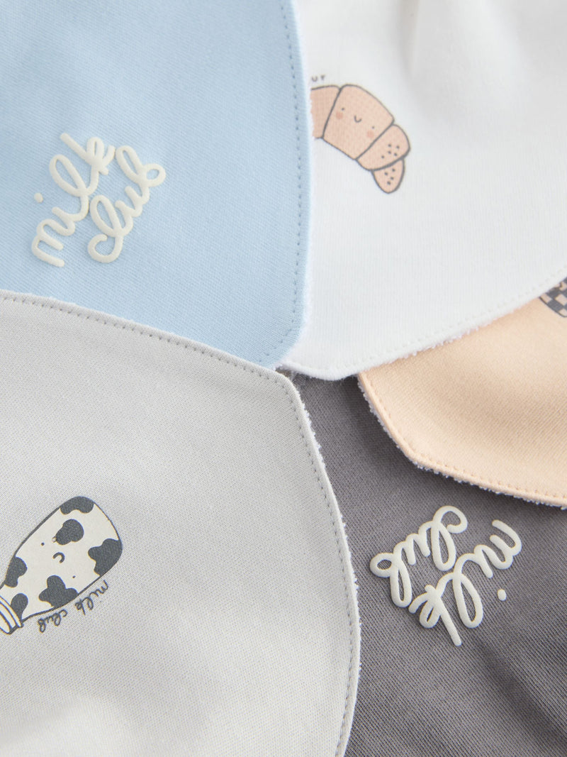 Blue Milk Club baby bibs 5 pack (British brand)