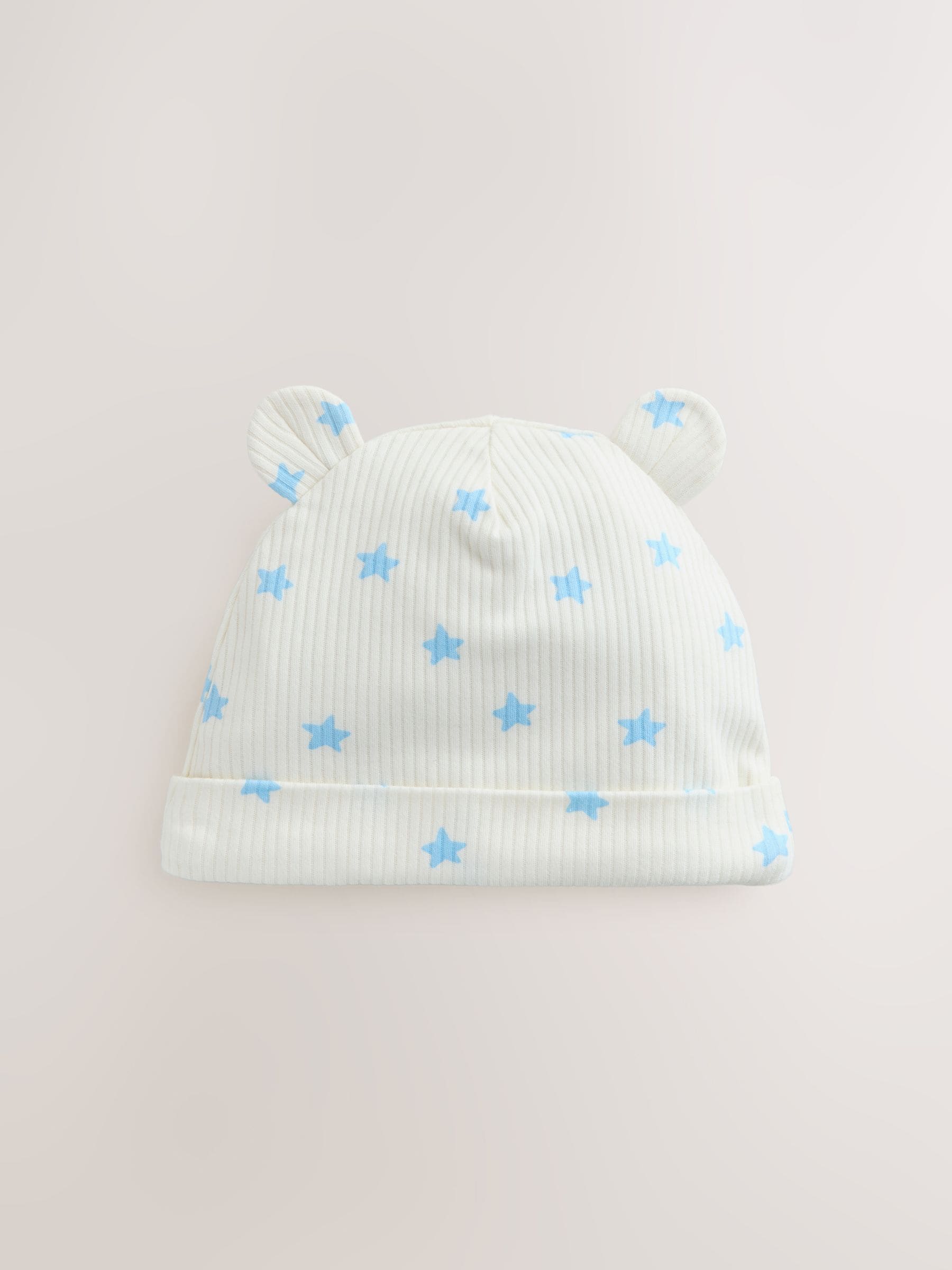 baby beanies set blue green cotton hats - British product