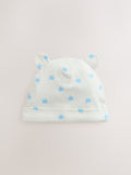 baby beanies set blue green cotton hats - British product