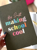 Solesmith Making School Cool personalised notebook (British brand)