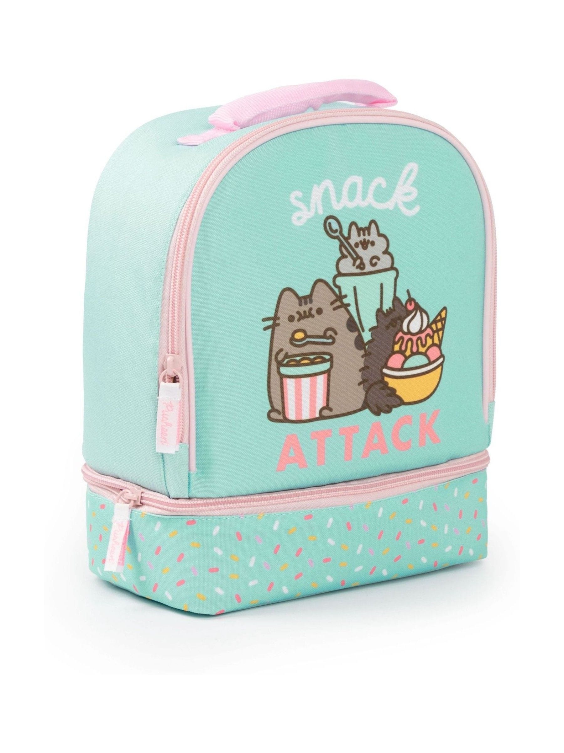 Pusheen green girls lunch bag and bottle set (British brand)
