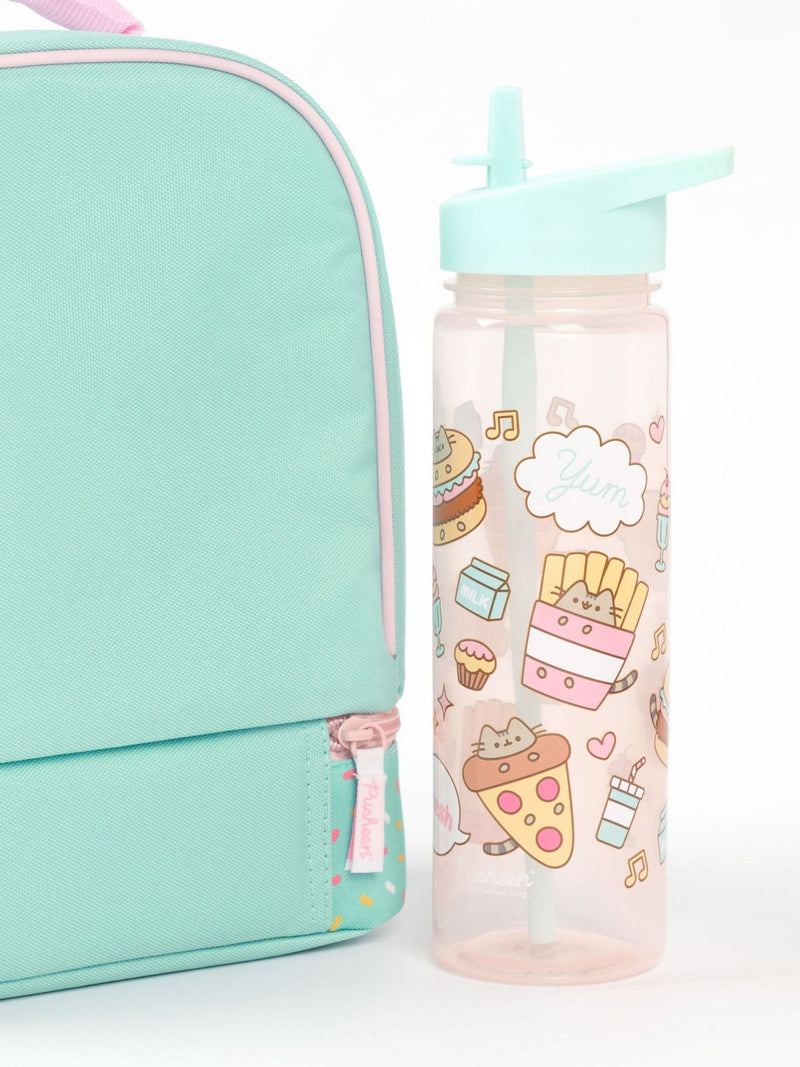 Pusheen green girls lunch bag and bottle set (British brand)