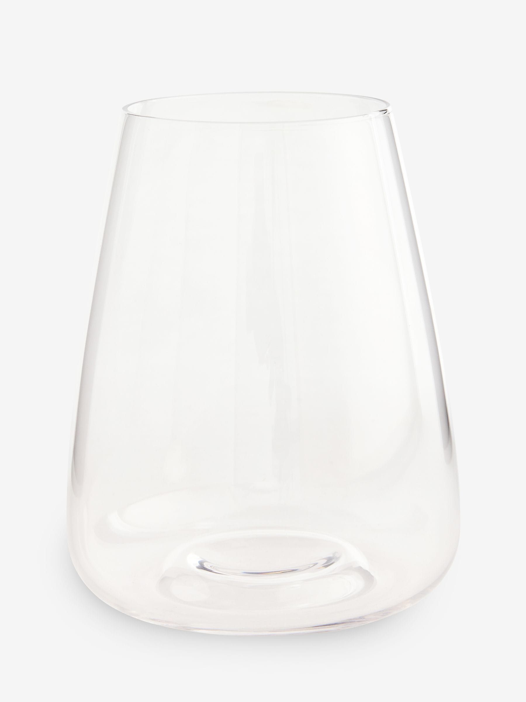 Set of 4 clear tapered tumbler glasses - British product