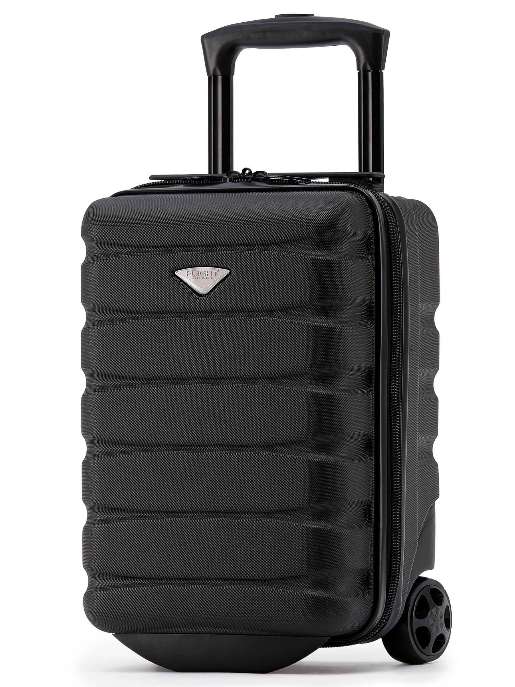 Flight Knight Black Ryanair Underseat 2 Wheel ABS Hard Case Cabin Carry-On Hand Luggage Suitcase