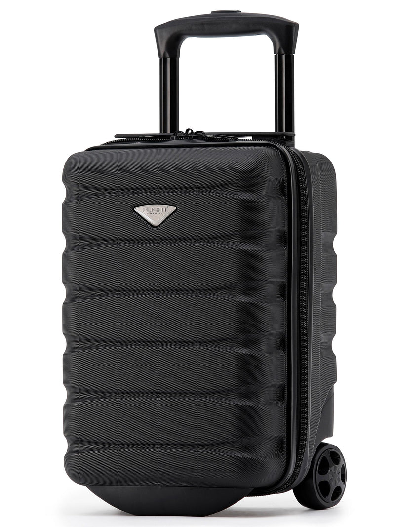 Flight Knight Black Ryanair Underseat 2 Wheel ABS Hard Case Cabin Carry-On Hand Luggage Suitcase