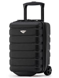 Flight Knight Black Ryanair Underseat 2 Wheel ABS Hard Case Cabin Carry-On Hand Luggage Suitcase