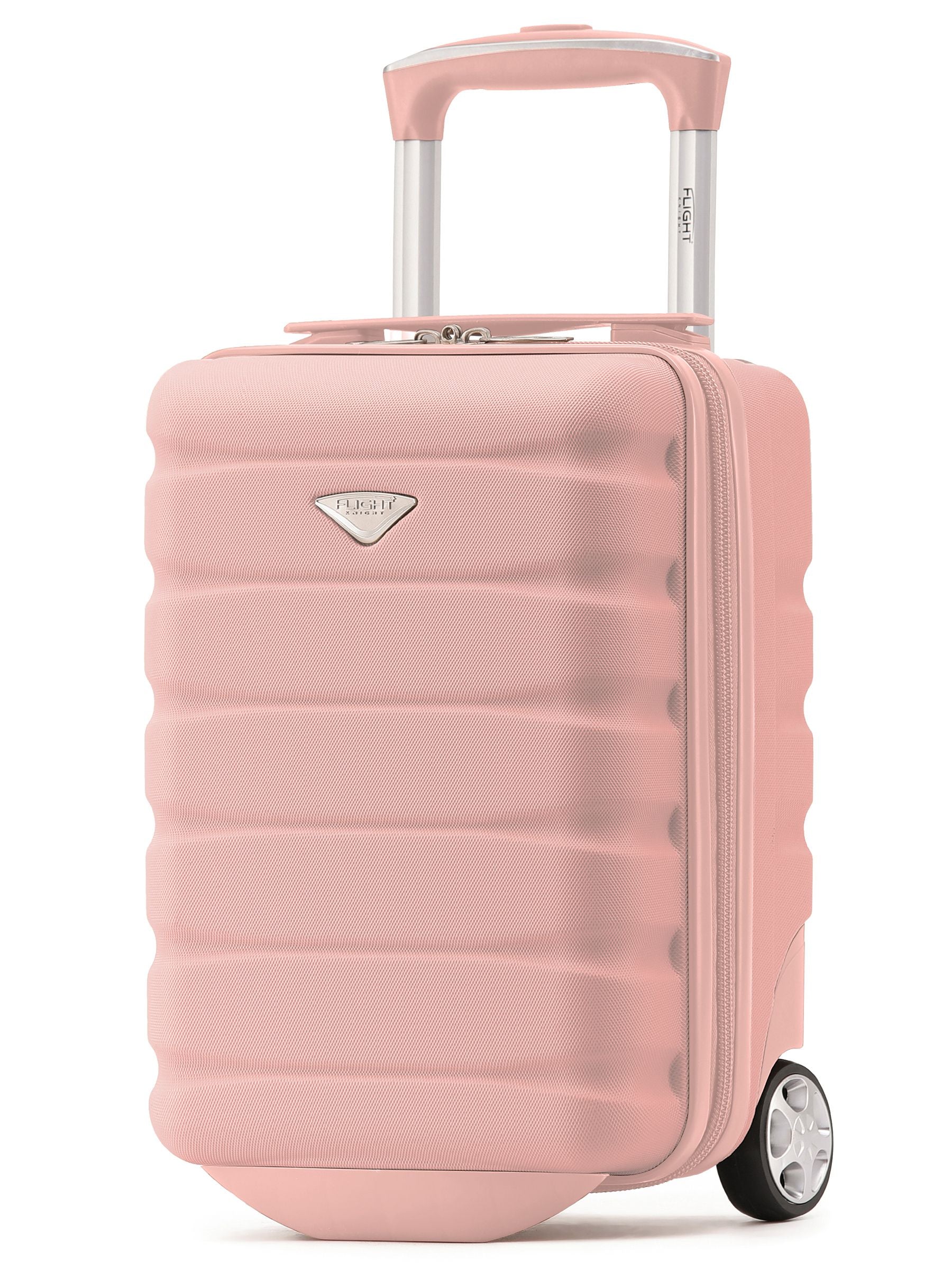 Flight Knight Pink Ryanair Underseat 2 Wheel ABS Hard Case Cabin Carry-On Hand Luggage Suitcase